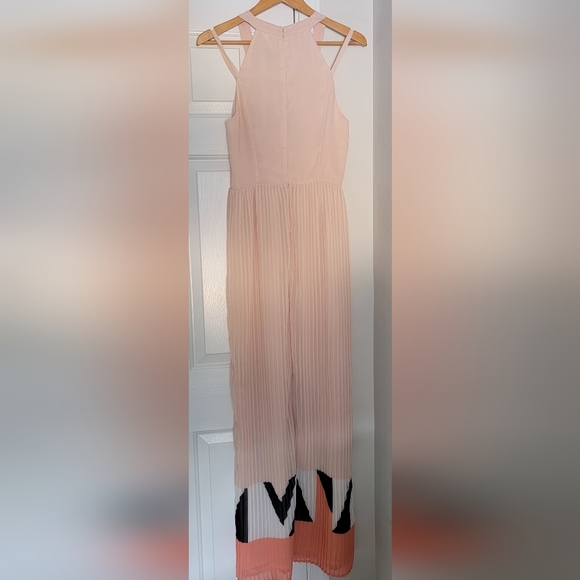 Womens French Connection Chiffon Dress Size 8, long flowy  pastel/bold print,New - Picture 4 of 16